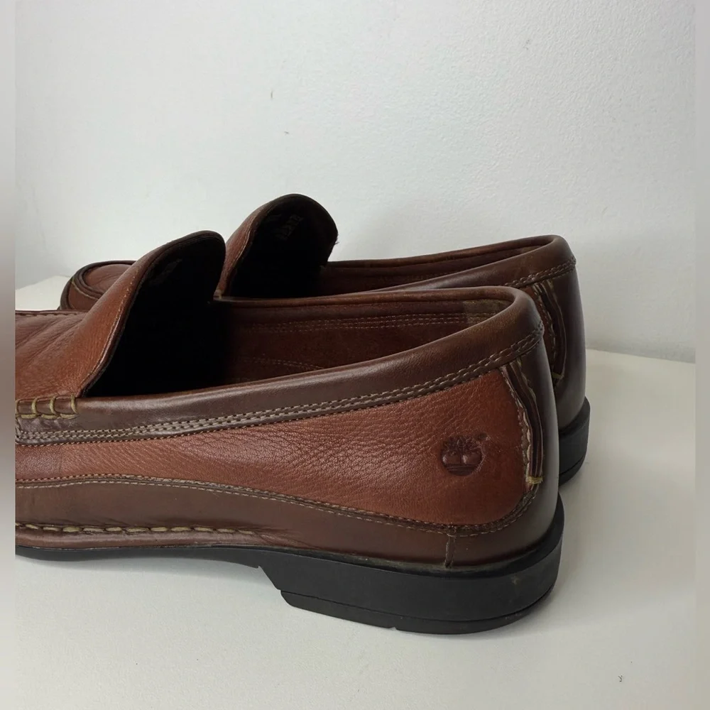 Timberland Smart Comfort System Brown Leather Loafer Shoe Dress Casual Men 10